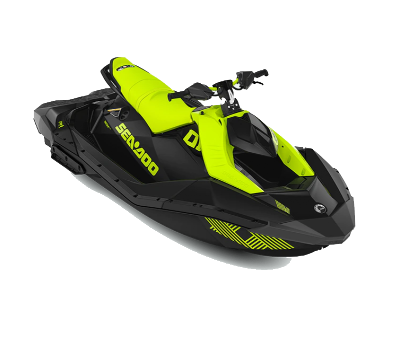 ГИДРОЦИКЛ SEA-DOO SPARK TRIXX IBR 90 3-МЕСТ. ЧЕРНО-БЕЛЫЙ С САЛАТОВЫМ 2023
